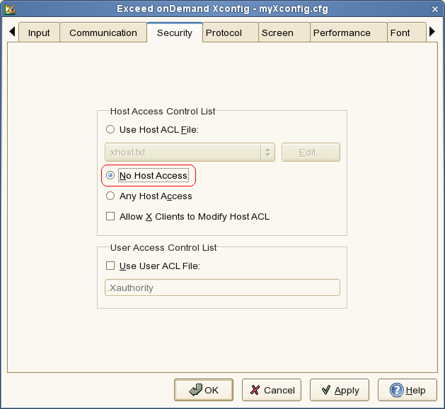 Xconfig - Security Xconfig - Security