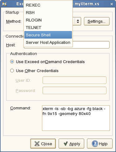 Xstart + SSH
