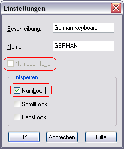 Xkeys: Einstellungen Xkeys: Einstellungen