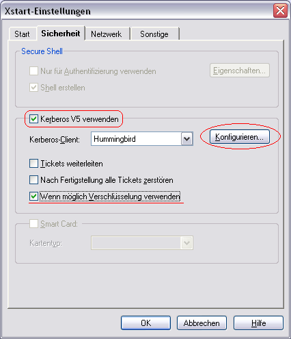 Xstart: Kerberos